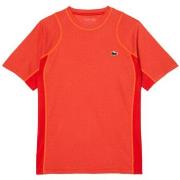 T-shirt Lacoste T-SHIRT HOMME TENNIS EN PIQUÉ INDEMAILLABLE ROUGE