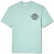 T-shirt Lacoste T-SHIRT IMPRIMÉ EN JERSEY ÉPAIS DE COTON VERT