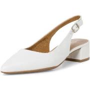 Ballerines Tamaris Escarpin petit talon bride arrière Blanc