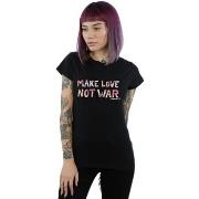T-shirt Woodstock Make Love Not War Floral