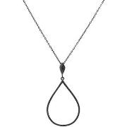 Collier Orusbijoux Collier Argent Forme Goutte Noir