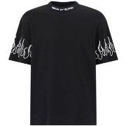 T-shirt Vision Of Super T-Shirt Avec Flammes Blanches