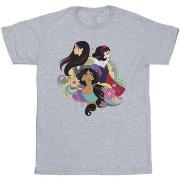 T-shirt enfant Disney Princess Mulan Jasmine Snow White