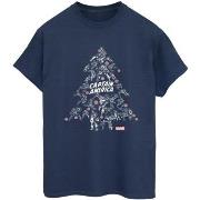 T-shirt Marvel Captain America Christmas Tree