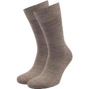 Socquettes Suitable Chaussettes Mérinos Taupe Lot de 2