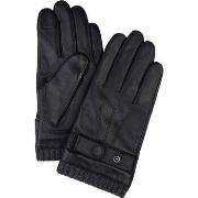 Gants Profuomo Gants Laine Noir Cuir