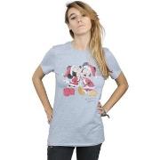 T-shirt Disney Mickey And Minnie Christmas Kiss