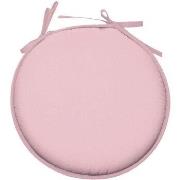 Galettes de chaise Stof Galette de chaise rose ronde en polyester