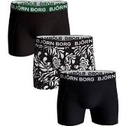 Caleçons Björn Borg Björn Borg Boxer-shorts Lot de 3 Noir