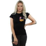 T-shirt Dessins Animés Daffy Duck Face Faux Pocket