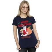 T-shirt Dessins Animés Santa Bugs Bunny