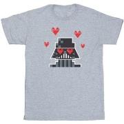T-shirt Disney Valentines Vader In Love