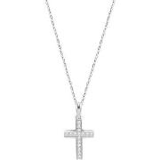 Collier Lotus Collier Silver Croix argent et oxyde