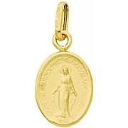 Pendentifs Brillaxis Médaille miraculeuse or jaune 9k 8mm x 10mm