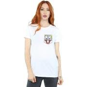 T-shirt Dessins Animés Bugs Bunny Face Faux Pocket