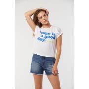 T-shirt Lee Cooper T-shirt ABANIA Blanc