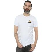 T-shirt Dessins Animés Daffy Duck Faux Pocket