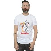 T-shirt Dessins Animés Bugs Bunny And Lola Valentine's Day