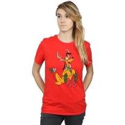 T-shirt Disney Pluto Christmas Reindeer