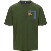T-shirt K-Way T-shirt vert avec poches contrastes Fantome