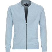 Sweat-shirt Casa Moda Cardigan Zippé Bleu Clair