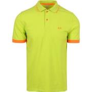 T-shirt Sun68 Polo Petites Rayures Neon Vert