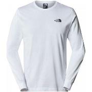 T-shirt The North Face NF0A87N8 M L/S TEE-FN4 WHITE