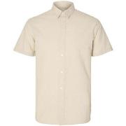 Chemise Selected 16092495 LINEN SHIRT SS-PURE CASHMERE