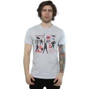 T-shirt Disney The Last Jedi Rebellion Silhouettes