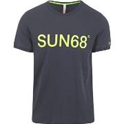 T-shirt Sun68 T-Shirt imprimé Logo Navy