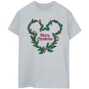 T-shirt Disney Mickey Mouse Merry Christmas Holly