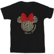 T-shirt Disney Minnie Mouse Leopard Christmas