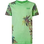 T-shirt Petrol Industries T-Shirt Botanique Palmier Vert