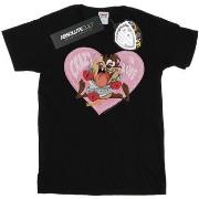 T-shirt Dessins Animés Taz Valentine's Day Crazy In Love