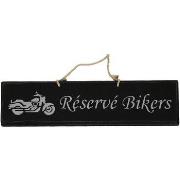 Tableaux, toiles Qualiart Plaque décorative en bois - Réservé Bikers -...