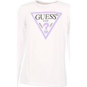 T-shirt enfant Guess Logo i blanc ml tee girl