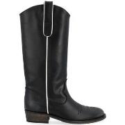 Bottes Via Roma 15 Botte texane noire avec profil blanc