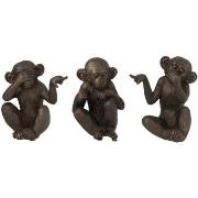 statuettes et figurines Jolipa Set de 3 figurines les singes de la sag...