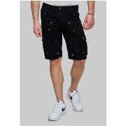 Short Kebello Short Cargo à motifs Noir H