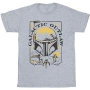 T-shirt enfant Star Wars: The Book Of Boba Fett Galactic Outlaw Distre...