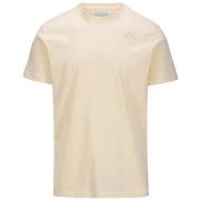 T-shirt Kappa TEE SHIRT CAFERS SLIM BEIGE - WHITE MILK/BEIGE - S