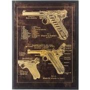 Tableaux, toiles Jolipa Cadre Pistolet Bois vitre en Verre 80 cm