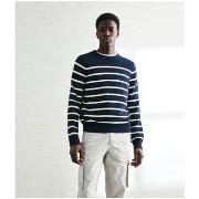 Pull Ecoalf Limo Sweater Navy Off White