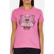T-shirt Kenzo T-SHIRT Femme rose logo tigre