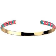 Bracelets Les Georgettes Bracelet jonc Les Cadettes Tigre fuchsia/bleu