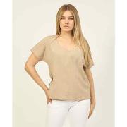T-shirt Suns T-shirt large encolure femme en coton