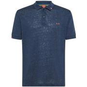T-shirt Sun68 Polo en lin bleu