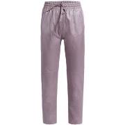 Pantalon Oakwood Pantalon jogpant en cuir Gift Metal Ref 60959 Rose