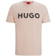 T-shirt BOSS T-SHIRT ROSE REGULAR FIT AVEC LOGO IMPRIMÉ EN RÉSILLE N