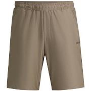 Short BOSS SHORT HECON ACTIVE MARRON CLAIR AVEC LOGO RÉFLÉCHISSANT